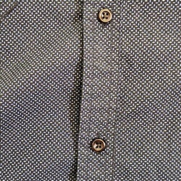 Steve’s Jeans Shirt Men's 3X Button Up Short Sleeve Blue Geometric Pattern - Picture 7 of 16